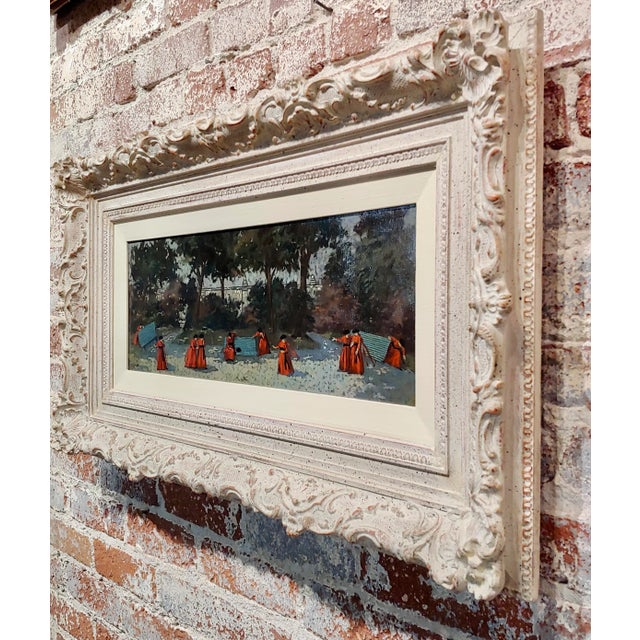Nino Caffe "10 Cardinals Playing in the Garden" Oil Painting For Sale - Image 10 of 14