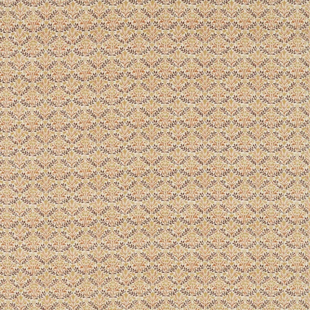 Morris & Co Bellflowers Fabric in Chocolate/Tan - a Sample For Sale
