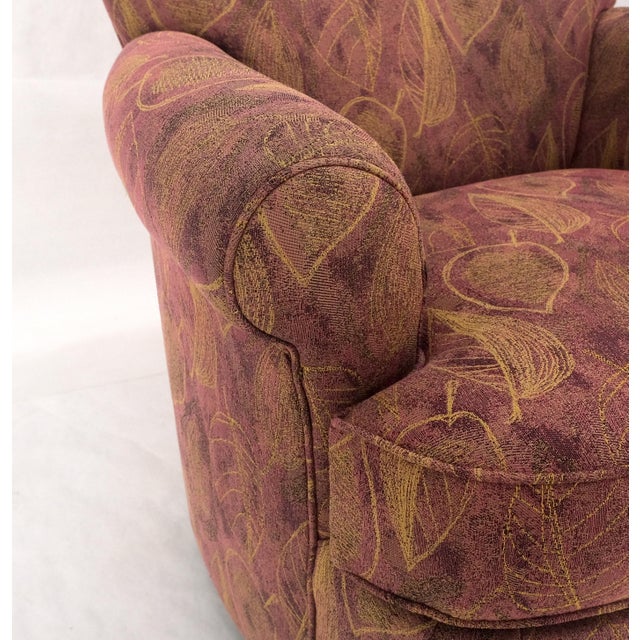 Pair Barrel Round Back Swivel & Rocking-Gliding Tub Lounge Chairs Baughman MINT!