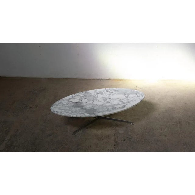 Mid-Century Modern Large Oval Marble Coffee Table by Michel Kin for Arflex, 1970s For Sale - Image 3 of 11