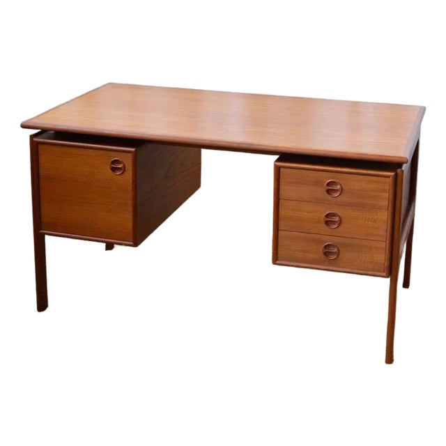 1960s Danish Teak Writing Desk Attributed to Arne Vodder For Sale