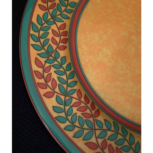 French Rare French Limoges Laure Japy "Louisiane Yellow" 11.75" Chargers - Set of 8 For Sale - Image 3 of 6