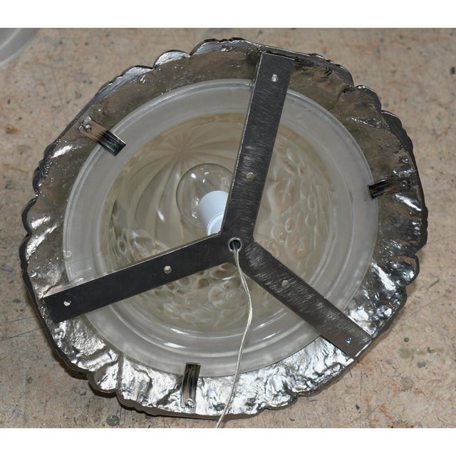 1930s French Art Deco Flush Mount by Degue France - 2 Available For Sale - Image 10 of 13