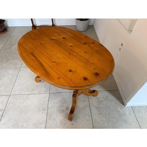 Brown Farmhouse Table in Spruce For Sale - Image 8 of 11