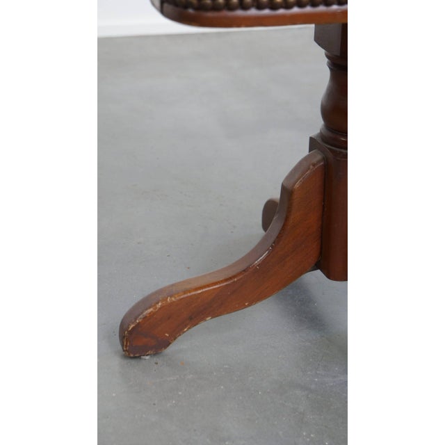 Chesterfield Office Chair in Cowhide and Wood For Sale - Image 11 of 16