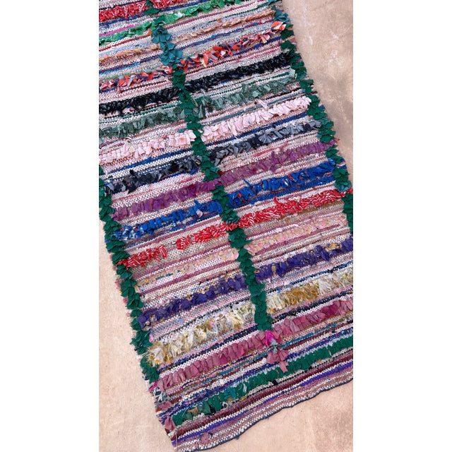 Textile 1980s Moroccan Colorful Vintage Rug - 2'6" X 7'8" Ft For Sale - Image 7 of 9