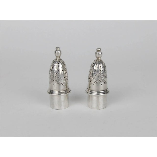 Metal Marie Zimmermann Silver Salt and Pepper Shaker Set For Sale - Image 7 of 11