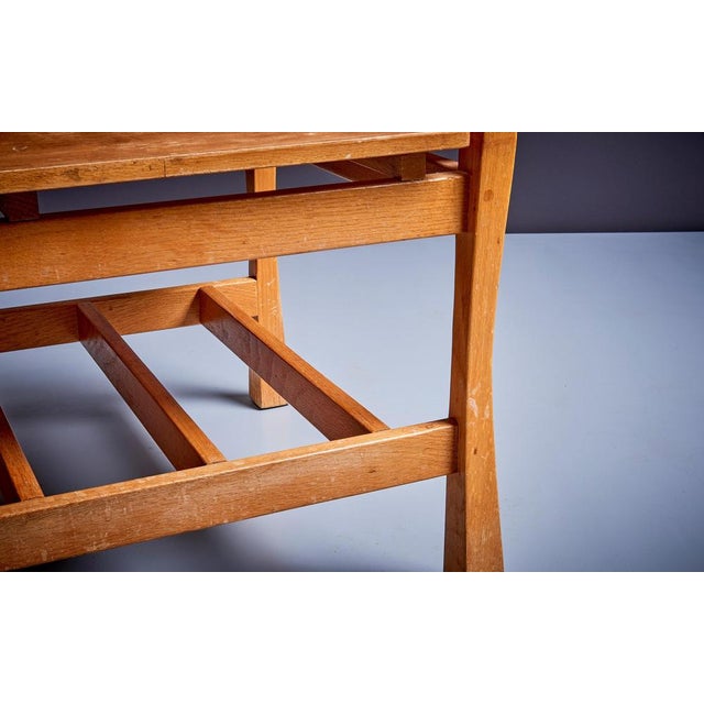 American Rectangular Oak Coffee Table, 1960s For Sale - Image 3 of 11