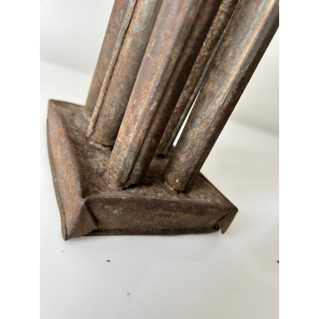 Metal Early 20th Century Rustic 6-Candle Mold For Sale - Image 7 of 10
