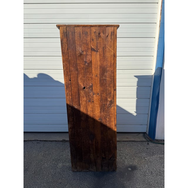 Antique Knotty Pine Country Farm Rustic Cupboard For Sale - Image 4 of 12
