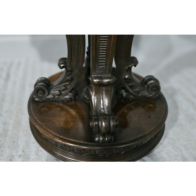 Wood Victorian Pietra Dura Table, 1880 For Sale - Image 7 of 10