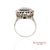 Vintage 18k White Gold Synthetic Sapphire and Natural Diamond Milgrain Ring, Size 8 For Sale In New York - Image 6 of 8