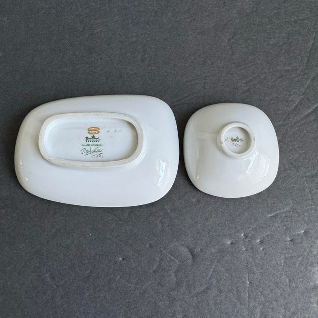 Rosenthal Bjorn Wiinblad Quatre Couleurs Trinket Dishes Small Gold Hand Painted Catchall Jewelry Tray For Sale - Image 9 of 12