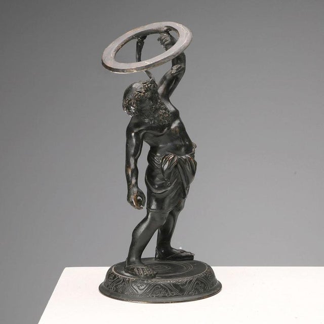 Pompeian Silenus in Bronze Copy Figurine For Sale - Image 4 of 10