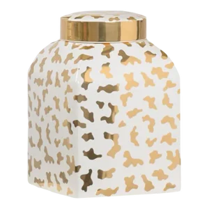 Chelsea House Jungle Ginger Jar in White