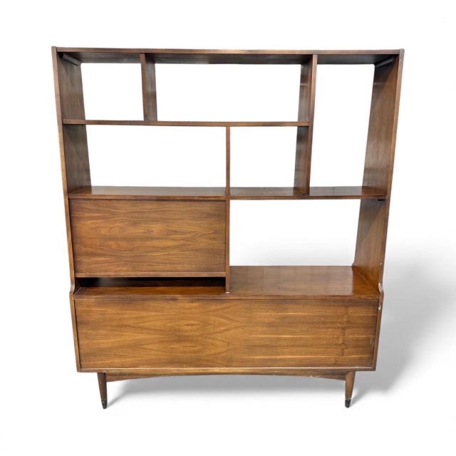 Brown Mid-Century Modern Walnut Room Divider For Sale - Image 8 of 8