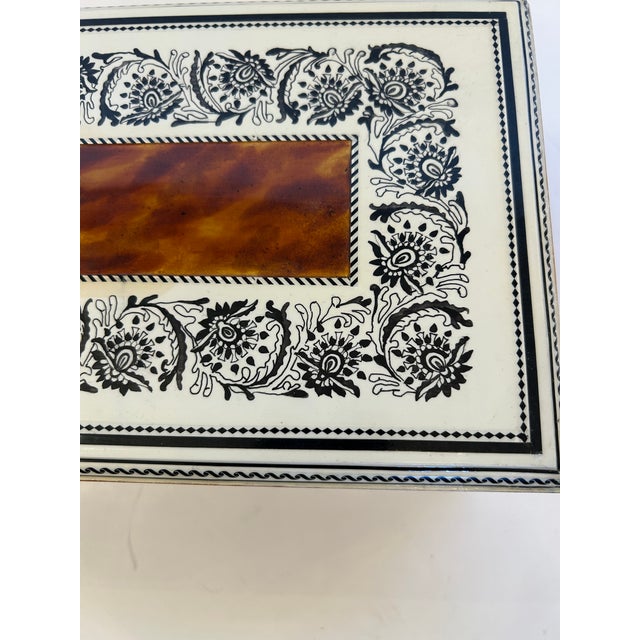 One of a Kind Artist Made Decorative Faux Tortoise and Pen & Ink Box For Sale - Image 15 of 15