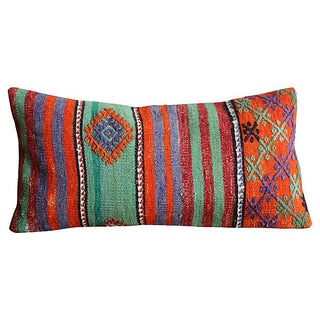 Woven Tribal Bolster Pillow Cover For Sale