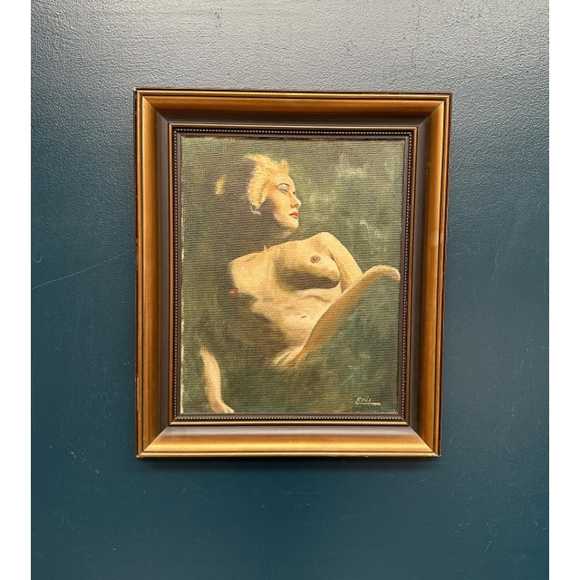Erix, Nude Female Study, Oil Painting on Panel, Framed For Sale - Image 17 of 18