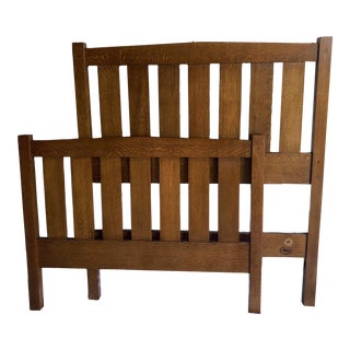Stickley Mission Oak Headboard Footboard Single Twin For Sale