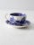 Farmhouse Vintage Blue Willow Tea Cups & Saucers - Service for 3 For Sale - Image 3 of 12