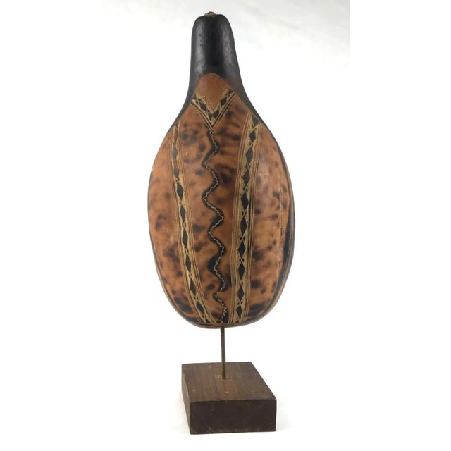 Vintage Artisan Painted Wood Gourd Statue For Sale In Portland, ME - Image 6 of 9