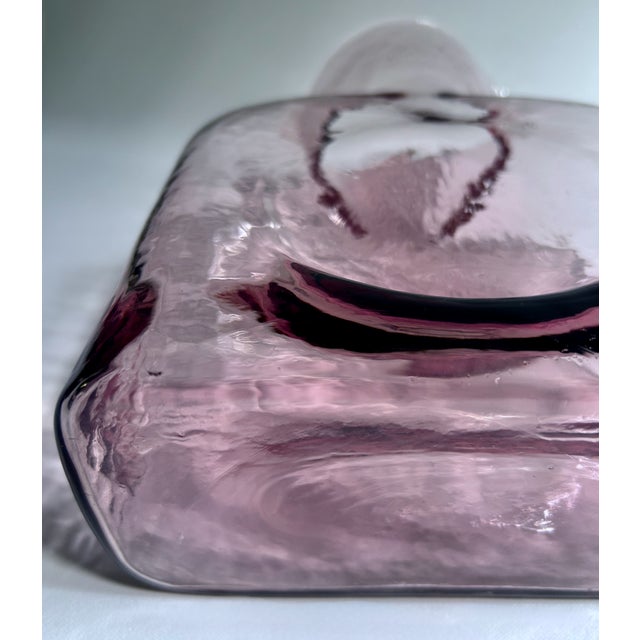 1950s Blenko Orchid Double Spout Water Bottle For Sale - Image 11 of 17
