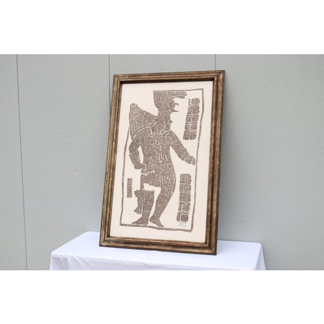 1970s 1970s Joan K. Connolly La Amelia, El Peten, Guatemala, Rubbing on Fabric Artwork For Sale - Image 5 of 18