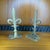 Add a touch of elegance to your bookshelf with this stunning pair of fleur de lis brass bookends. Crafted from high-...