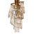 French Brass and Glass 7-Light Palm Chandelier, 1950s For Sale - Image 3 of 6