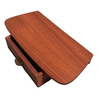 Danish Wall-Mounted Teak Bedside Table, 1960s For Sale