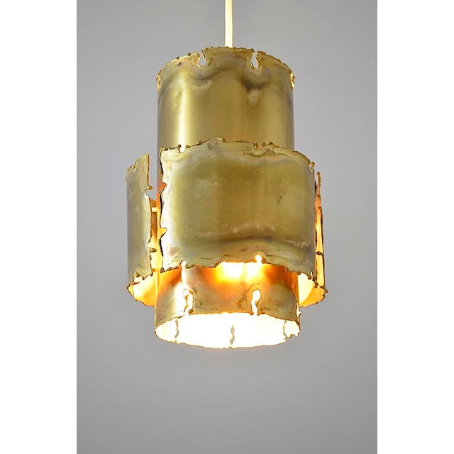 Gold Scandinavian Pendant Lamps by Svend Aage Holm Sørensen for Thea, 1960s, Set of 2 For Sale - Image 8 of 13
