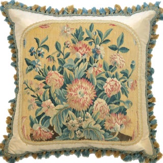 19th Century French Aubusson Pillow For Sale