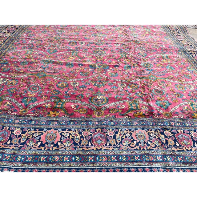Early 20th Century Antique Persian Mohajeran Sarouk Carpet For Sale - Image 5 of 12