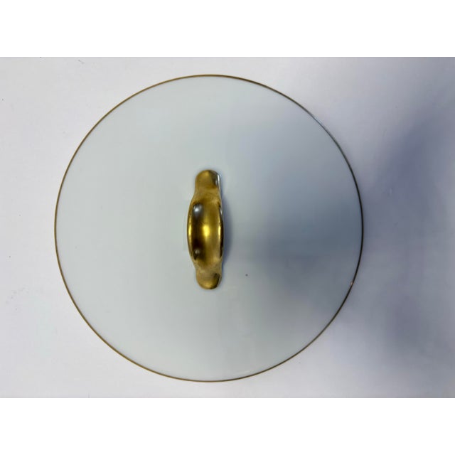 French Antique Haviland Limoges French Porcelain Serving Set for Chas. Mayer & Co., Gilt Whiteware, C. 1900 For Sale - Image 3 of 10