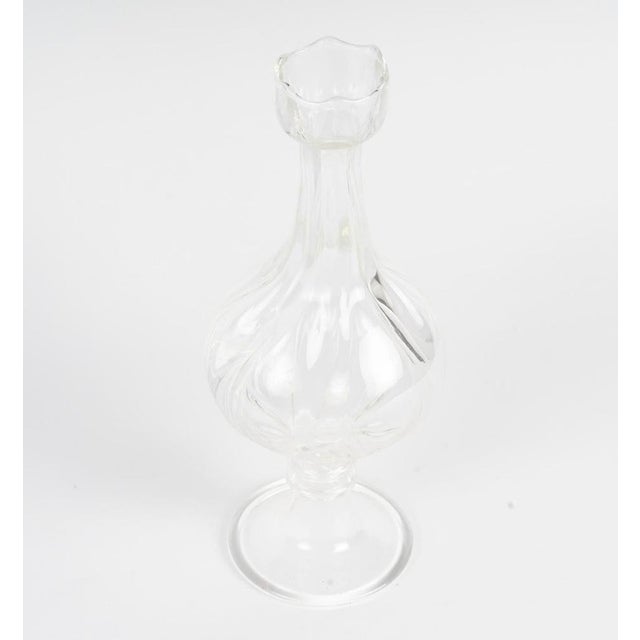 Enameled Crystal Carafe and Cedère Glass, Early 20th Century, Set of 2 For Sale - Image 6 of 7