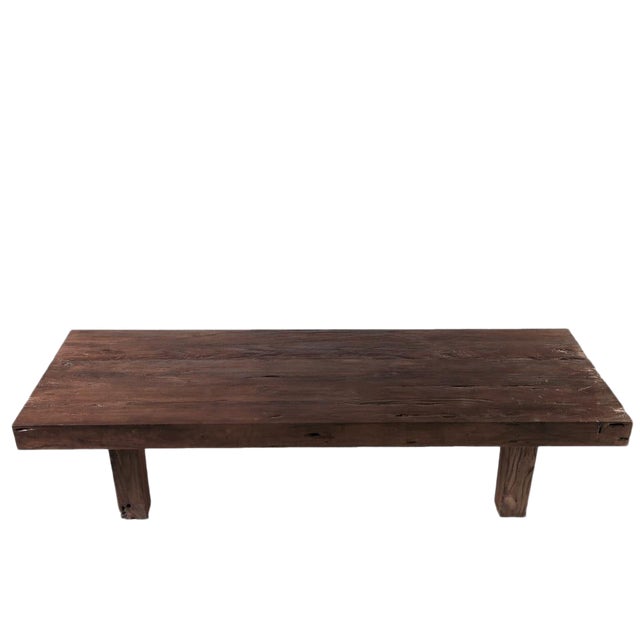 Rustic Brown Teak Coffee Table Chairish