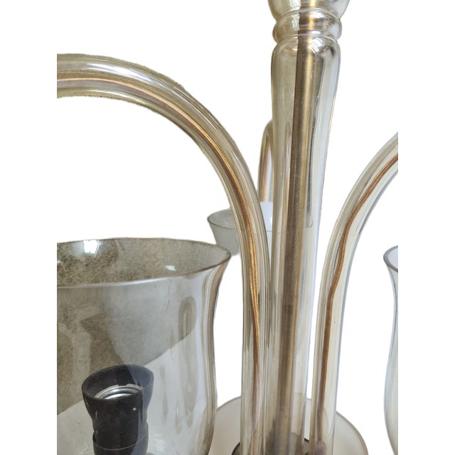 Art Deco Glass Style Chandelier, Former Czechoslovakia, 1930s For Sale - Image 12 of 13