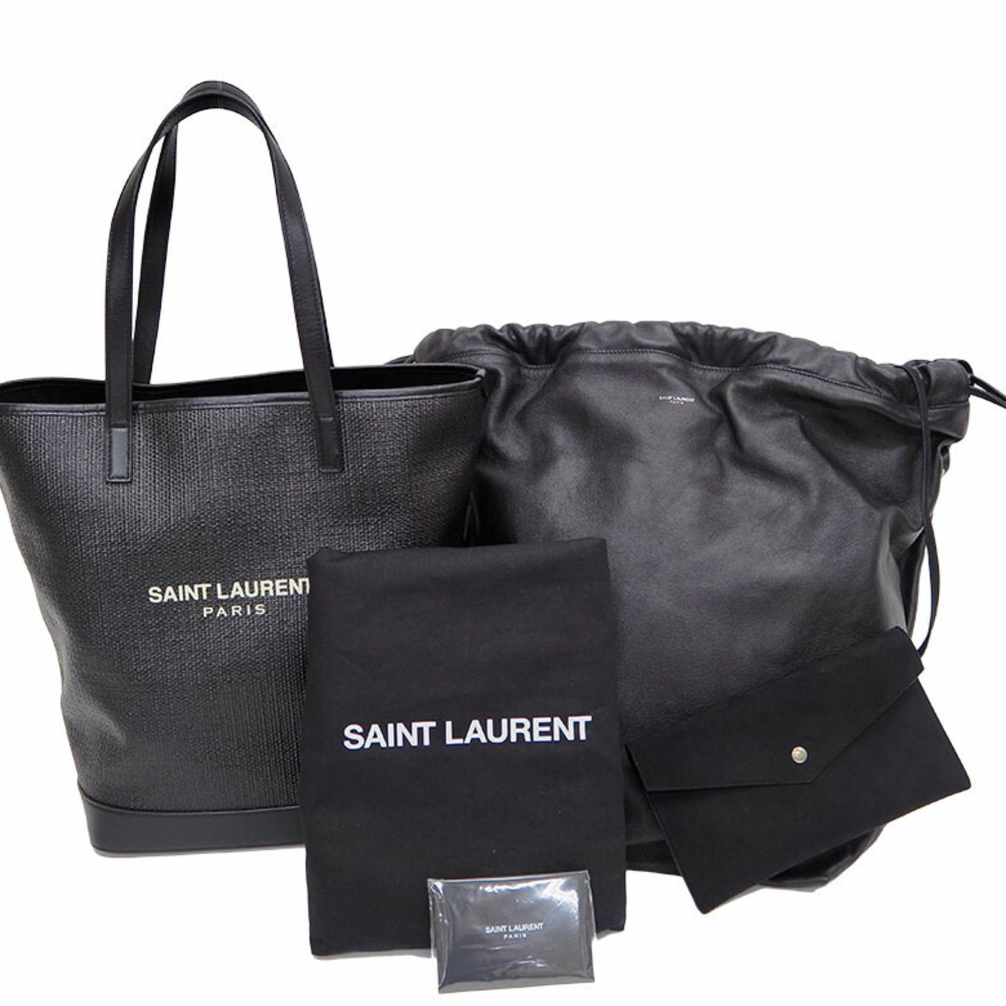 saint laurent teddy raffia bag