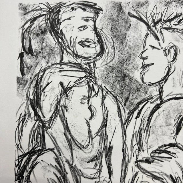 1990s 1999 Art by Gina Kail Lithograph 3/7 Abstract Male Figures For Sale - Image 5 of 11