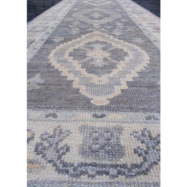 Textile Turkish Oushak Runner Rug 3' x 8'3" For Sale - Image 7 of 8