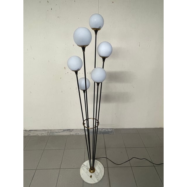 Alberello Glass Floor Lamp form Stilnovo, 1950s For Sale - Image 11 of 18