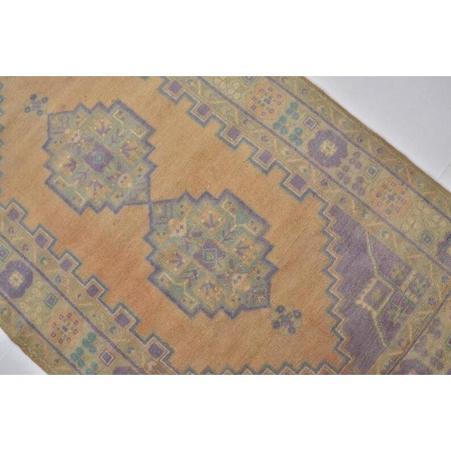 1960s Floral Antique Wool Carpet For Sale - Image 5 of 10