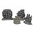 Vintage Set of Four Assorted Tall Ship Book Ends For Sale
