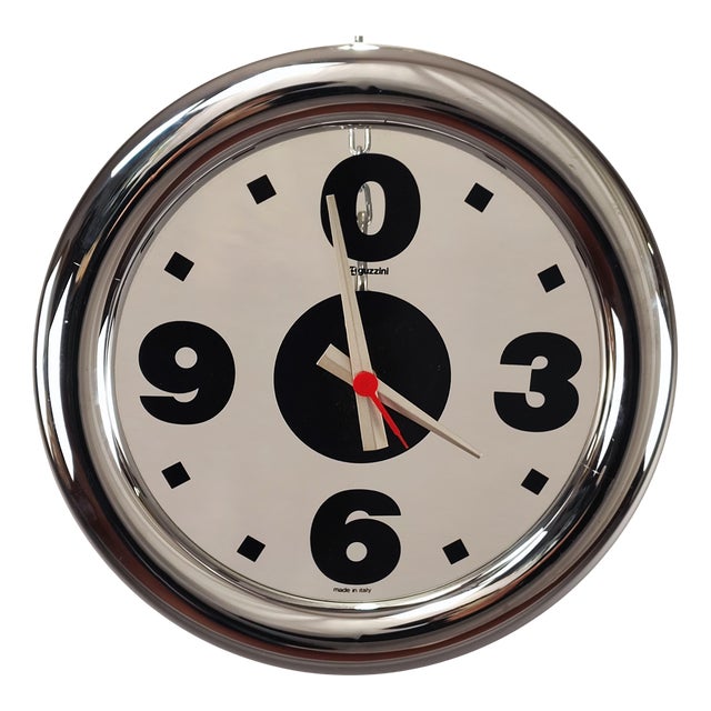 Wall Clock by Studio STG for Guzzini, 1980s For Sale