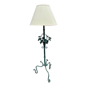 Spanish Revival Floral Iron Floor Lamp