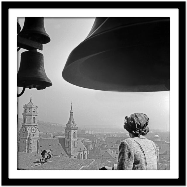 Woman Under the Chimes of City Hall, Stuttgart Germany, 1935 For Sale - Image 4 of 5