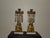 Pair Antique Victorian Girandoles Brass Marble Crystal Candelabra Candle Holders For Sale - Image 15 of 15