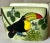 Vintage Folk Art Hand Painted Toucan "El Paisaje" Napkin Holder, Signed by Artist For Sale - Image 9 of 11