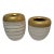 Caroline Whyman Golden Striped Vases, Set of Two For Sale